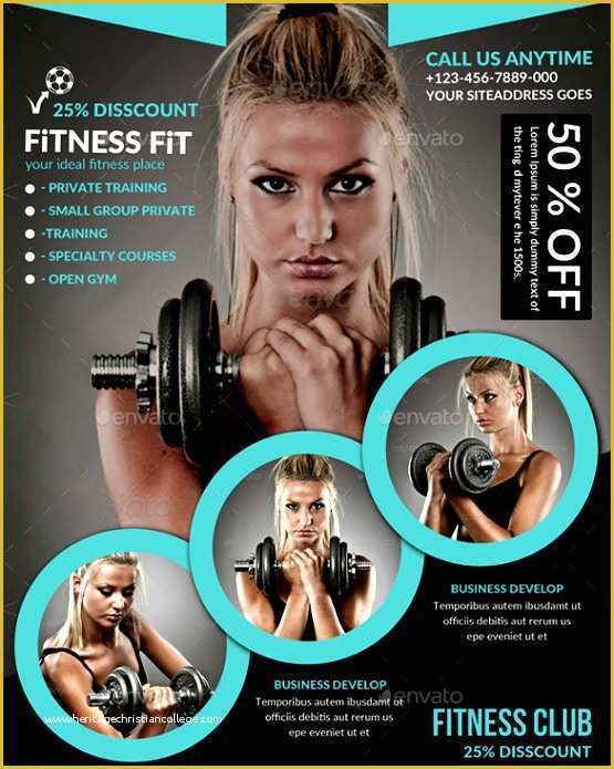 Fitness Poster Template Free Of 5 Fitness Flyer Ideas Work Out Picture Media Work Out