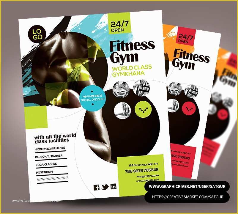 Fitness Poster Template Free Of Fitness Flyer Gym Flyer Psd Template by Satgur On Deviantart
