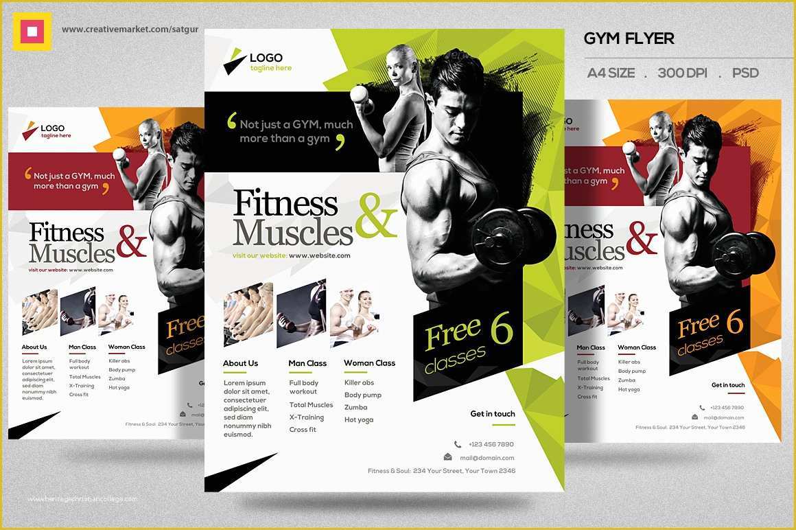 Fitness Poster Template Free Of Fitness Flyer Gym Flyer V11 Flyer Templates On