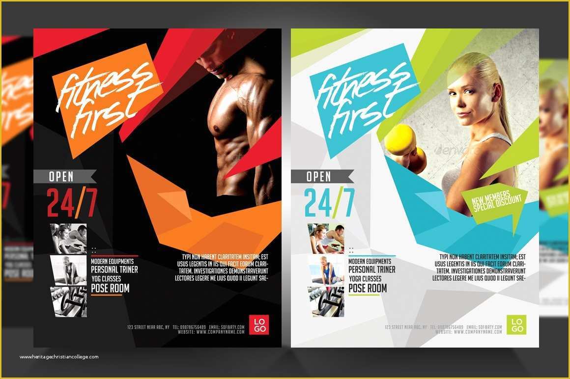 Fitness Poster Template Free Of Fitness Flyer Gym Flyer V3 Flyer Templates Creative