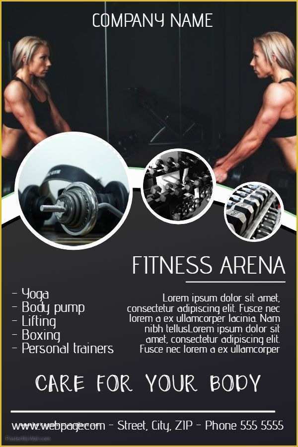 Fitness Poster Template Free Of Fitness Gym Advertisement Poster Template