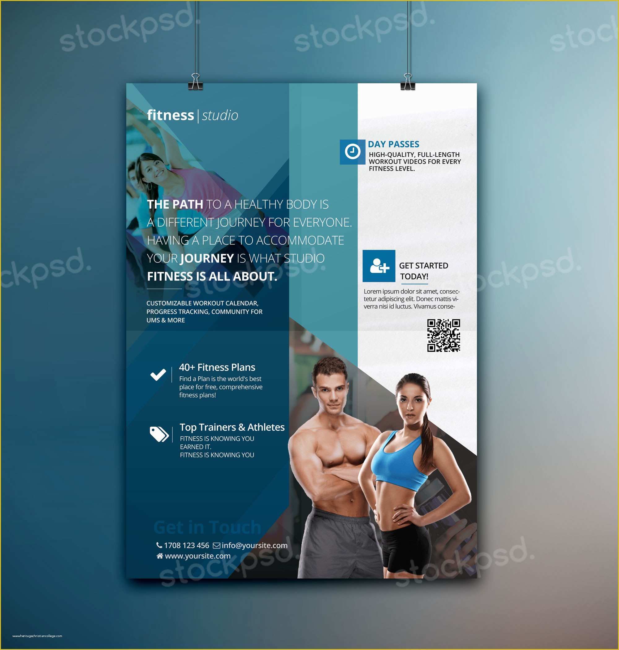 Fitness Poster Template Free Of Fitness Studio Free Psd Flyer Template Stockpsd