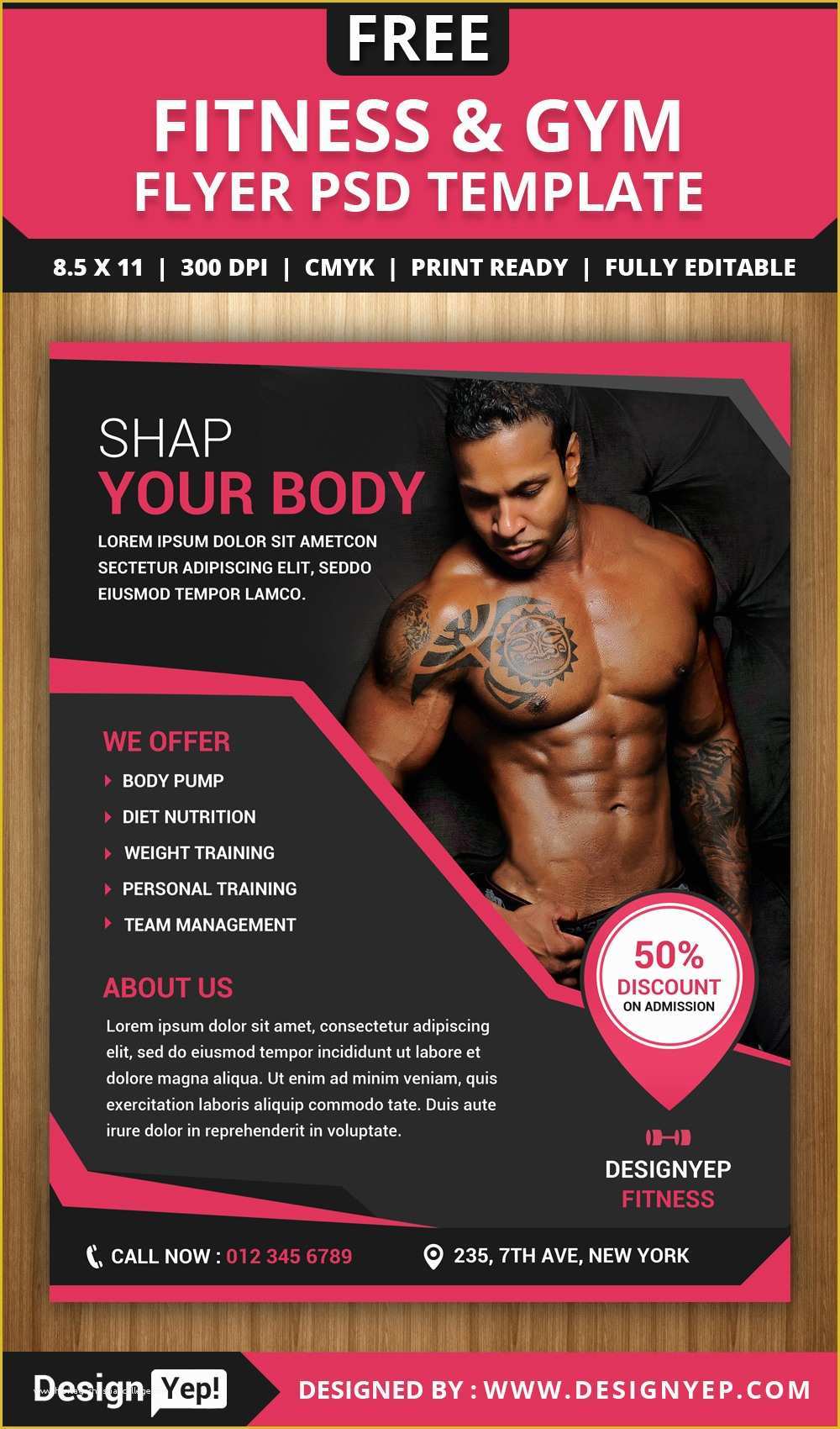 Fitness Poster Template Free Of Free Fitness and Gym Flyer Psd Template Designyep