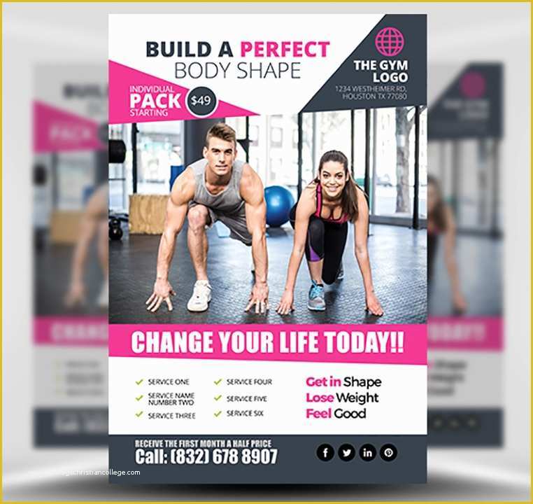 Fitness Poster Template Free Of Gym Flyer Template 2 Flyerheroes