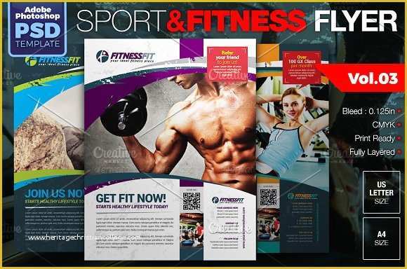 Fitness Poster Template Free Of Sport & Fitness Flyer Vol 03 Flyer Templates On Creative