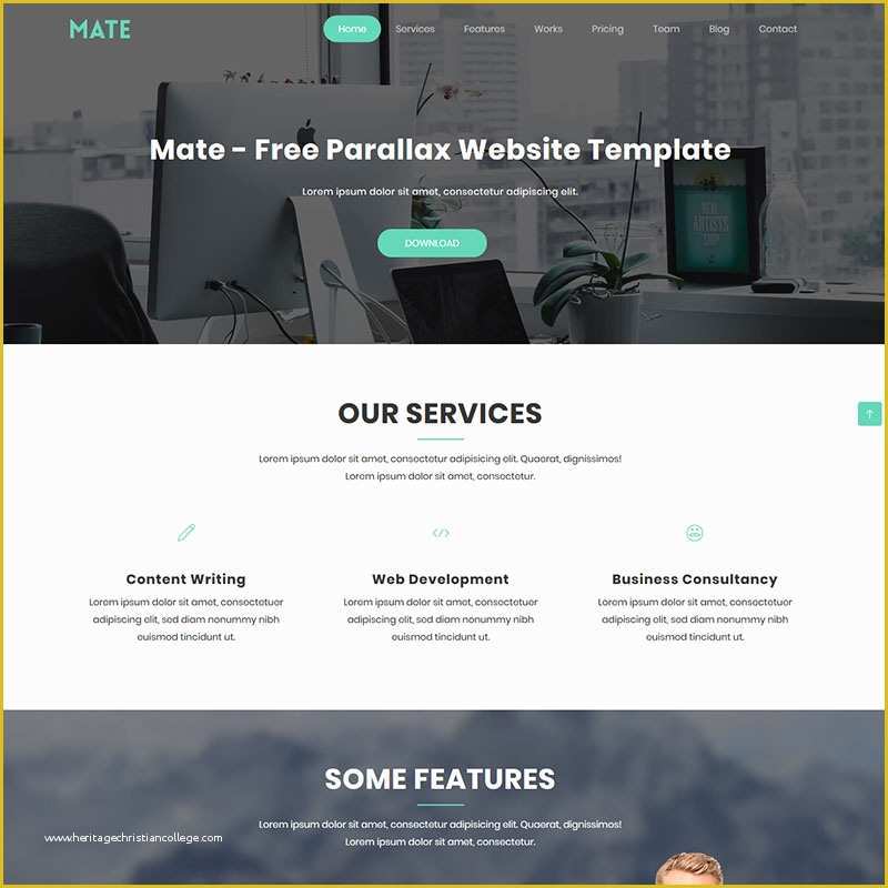 Fixed Header Website Templates Free Download Of Mate Free Template Free Template
