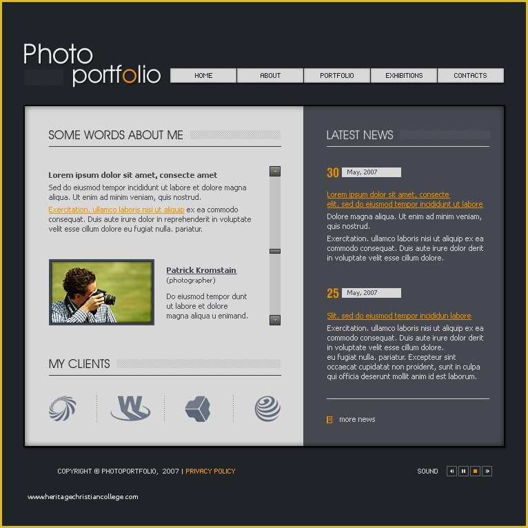 Flash Portfolio Templates Free Download Of Grapher Portfolio Flash Template