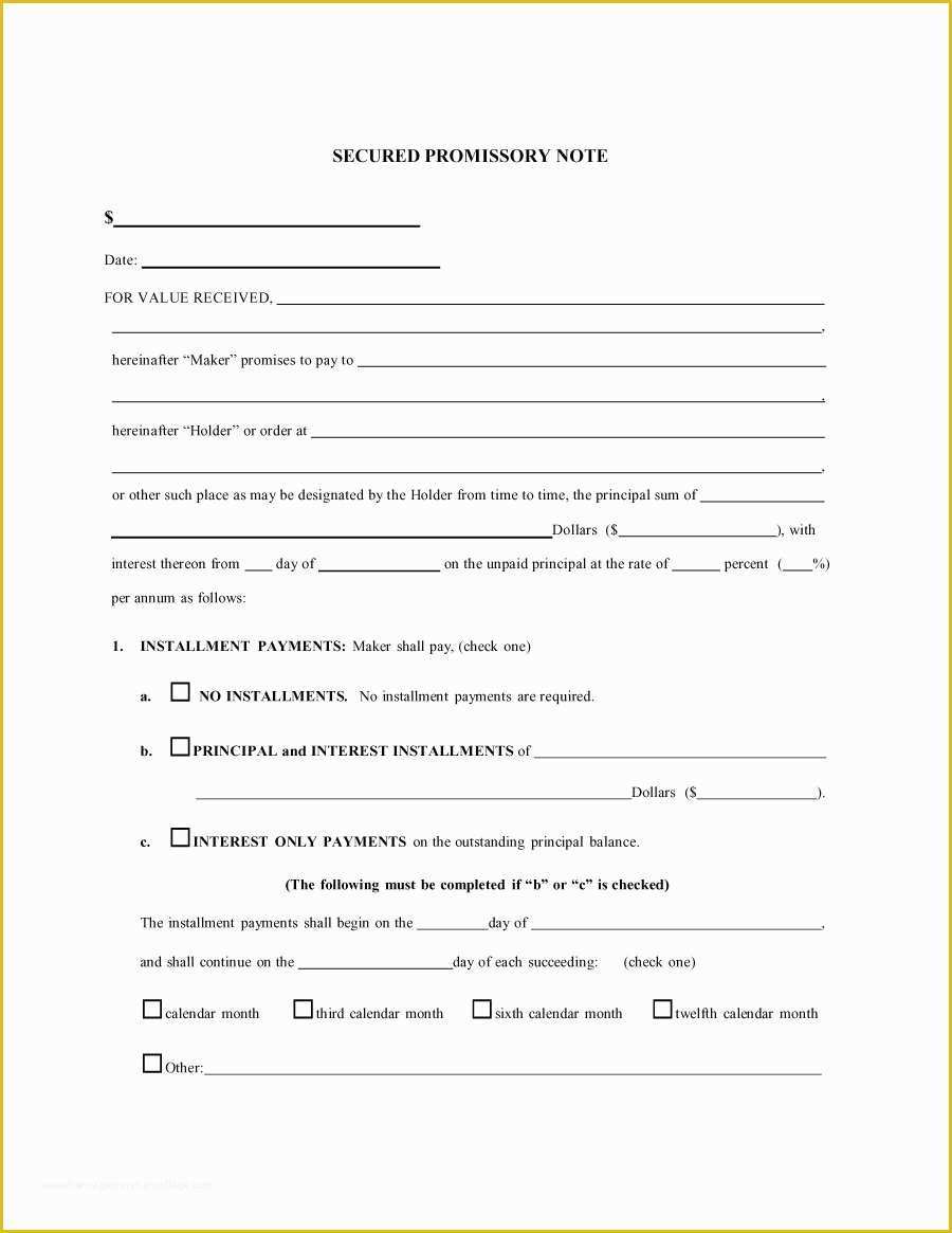Florida Promissory Note Template Free Of 45 Free Promissory Note Templates &amp; forms [word &amp; Pdf]