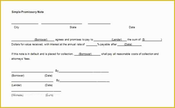 Florida Promissory Note Template Free Of 6 Free Promissory Note Templates Excel Pdf formats