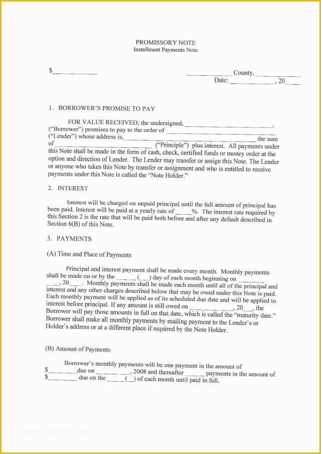 44 Florida Promissory Note Template Free