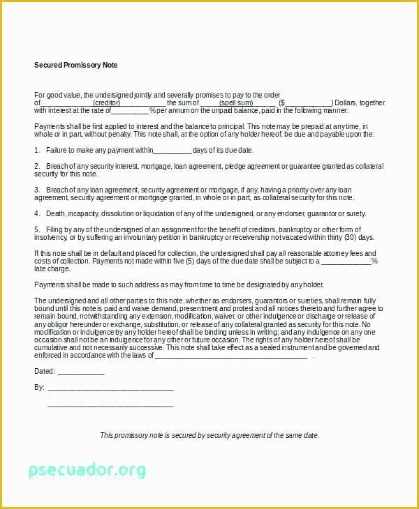Florida Promissory Note Template Free Of form Promissory Note Free Simple Promissory Note Template