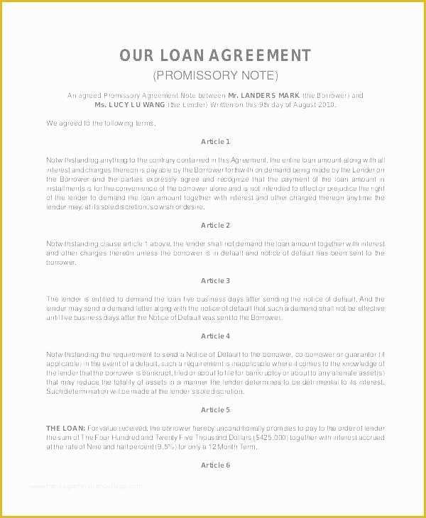Florida Promissory Note Template Free Of Loan Promissory Note Template Federal Loan Promissory Note