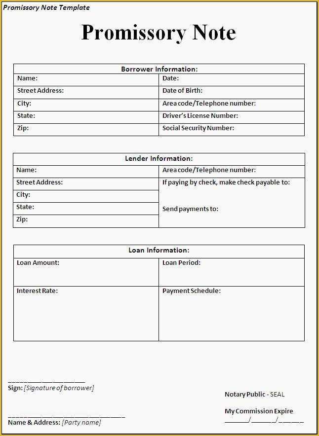 Florida Promissory Note Template Free Of Metro Map Promissory Note Templates