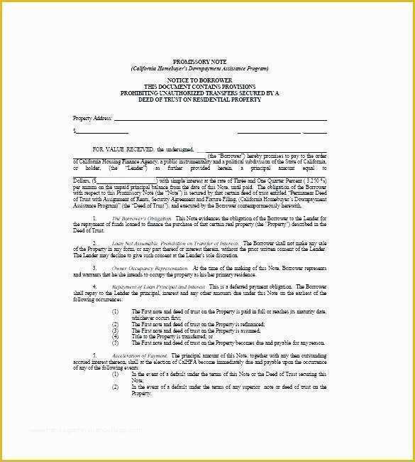 Florida Promissory Note Template Free Of Promissory Note Download Free Documents In Word form Blank
