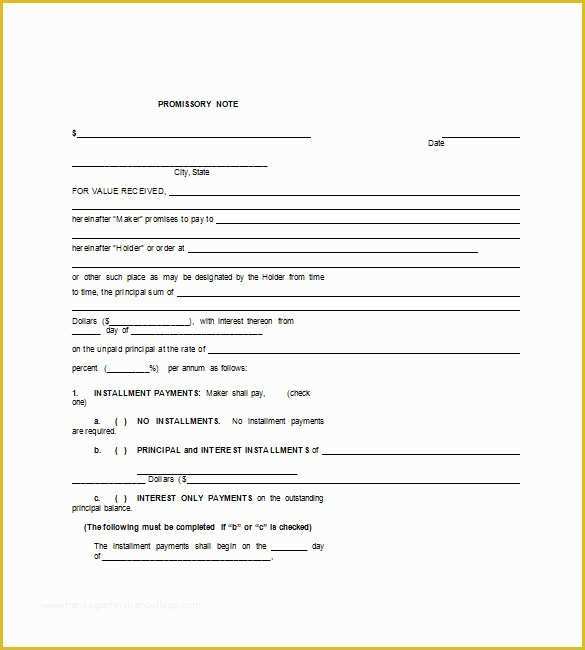 Florida Promissory Note Template Free Of Promissory Note Example form form Resume Examples
