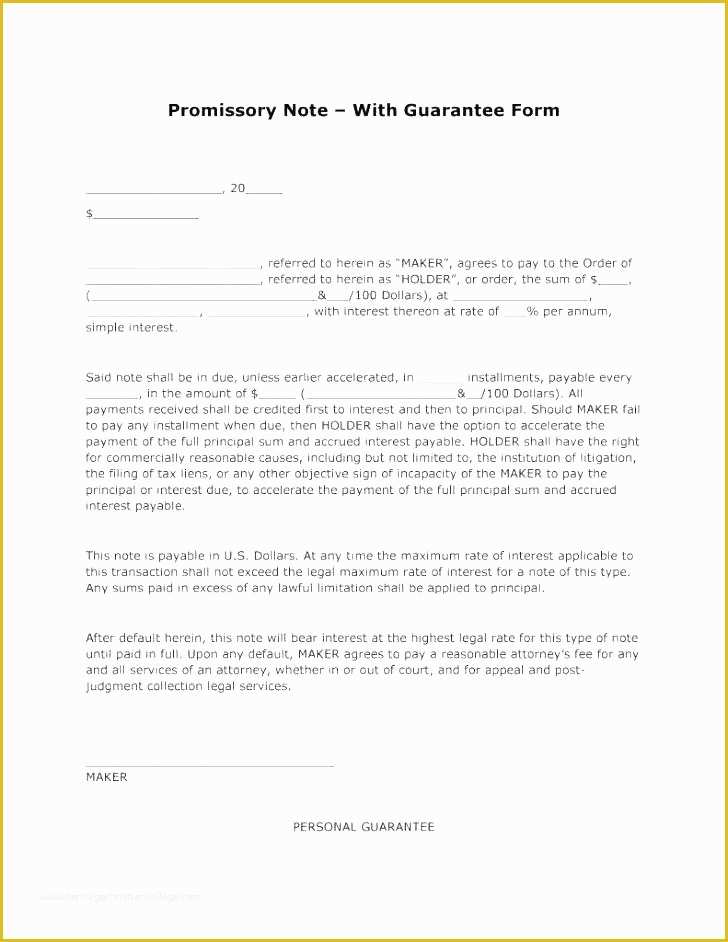 Florida Promissory Note Template Free Of Promissory Note Template Florida Secured Promissory Note