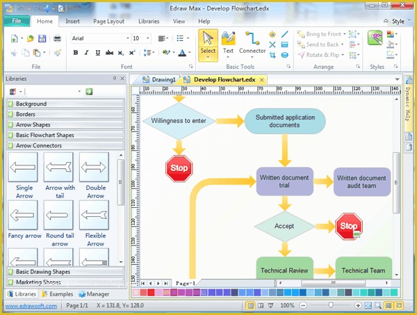 Flow Chart Template Powerpoint Free Download Of Edraw Flowchart software for Presentation Diagrams
