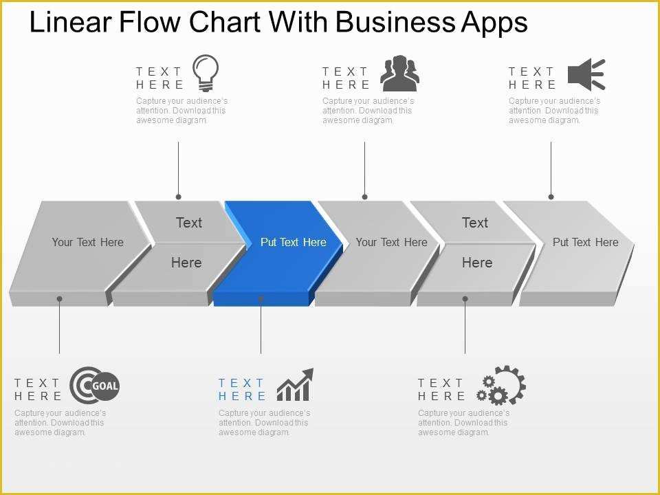 Flow Chart Template Powerpoint Free Download Of Linear Flow Chart with Business Apps Powerpoint Template