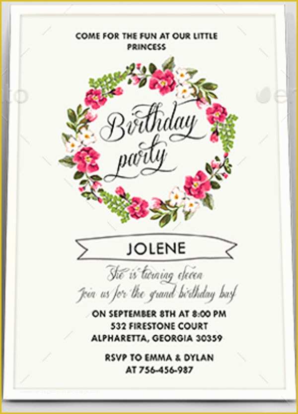 Flower Invitations Templates Free Of 6 Floral Invitation Templates Free Psd Ai Vector Eps