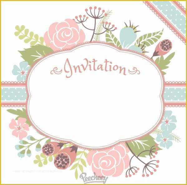 Flower Invitations Templates Free Of Floral Invitation Free Vector In Adobe Illustrator Ai