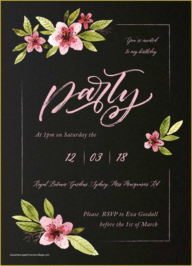 51 Flower Invitations Templates Free