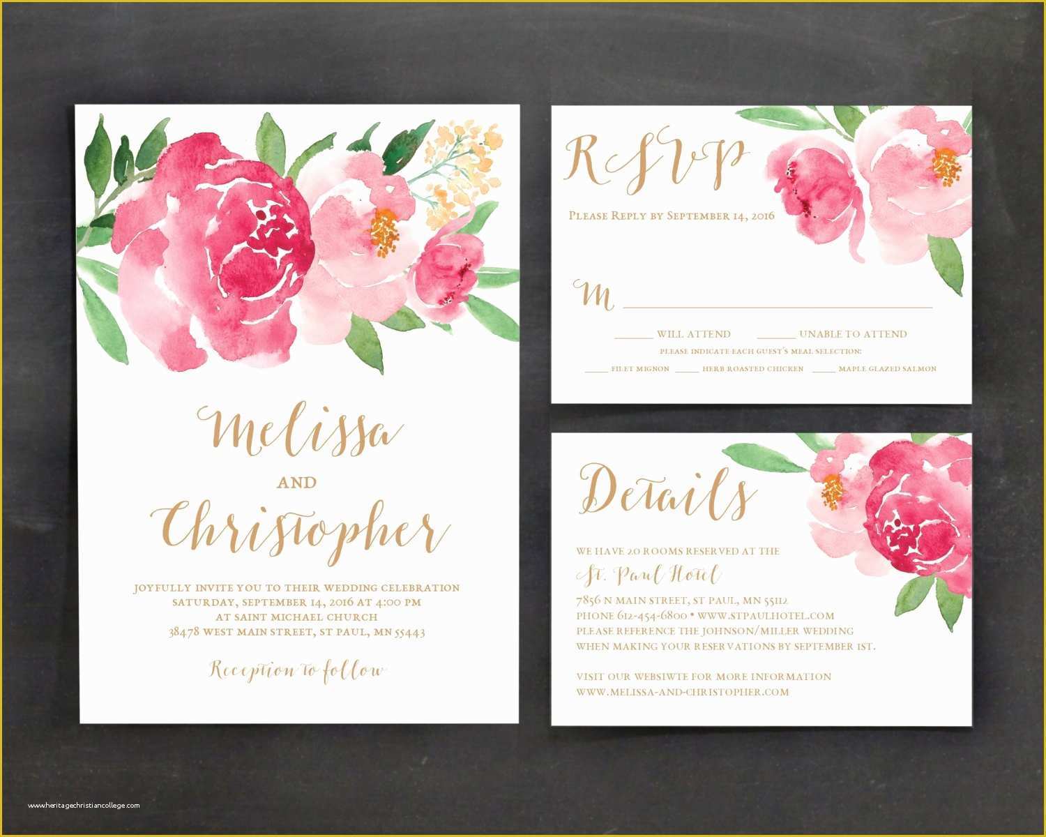 Flower Invitations Templates Free Of Printable Wedding Invitation Template Set Floral Wedding