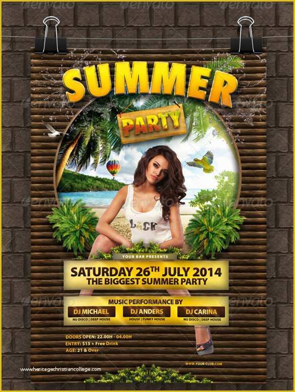 Flyer Templates Free Download Of 47 Summer Party Flyer Templates Psd Ai Vector Eps