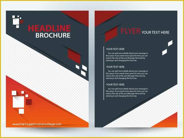 Folder Design Template Free Download Of Flyer Brochure Template Design with Diagonal Illustration