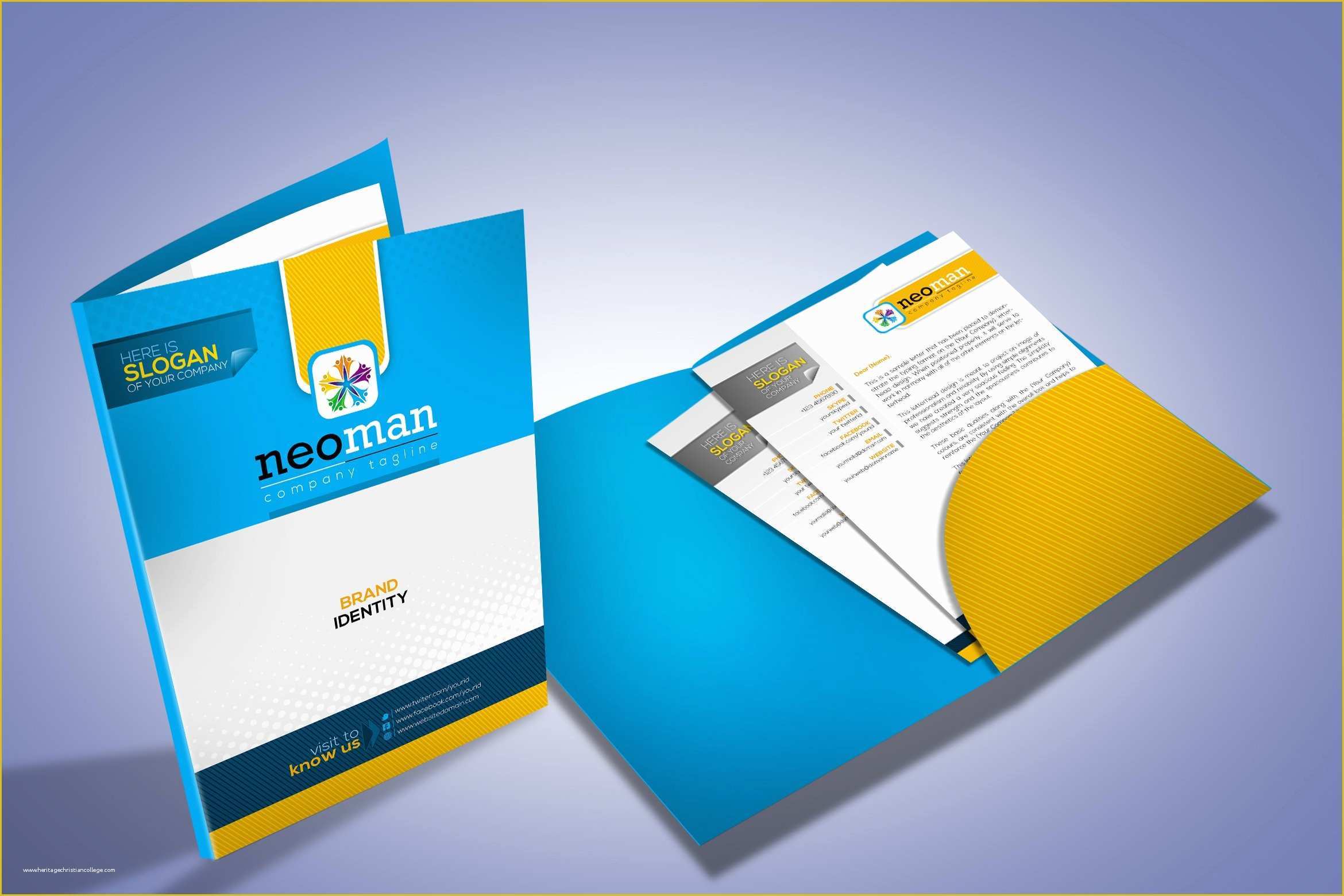 Folder Design Template Free Of Corporate Presentation Folder Design Stationery