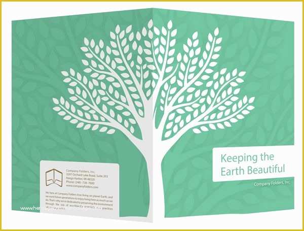 Folder Design Template Free Of Green Eco Friendly Presentation Folder Design Template