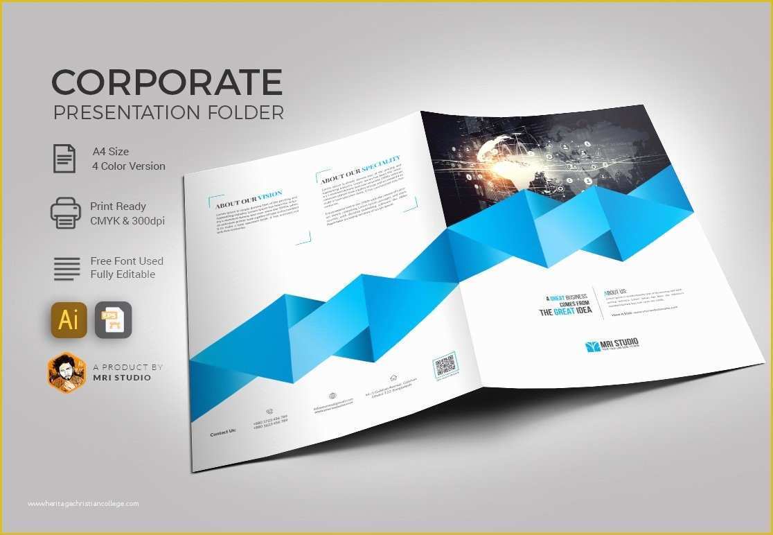 Folder Design Template Free Of Simple Presentation Folder Stationery Templates