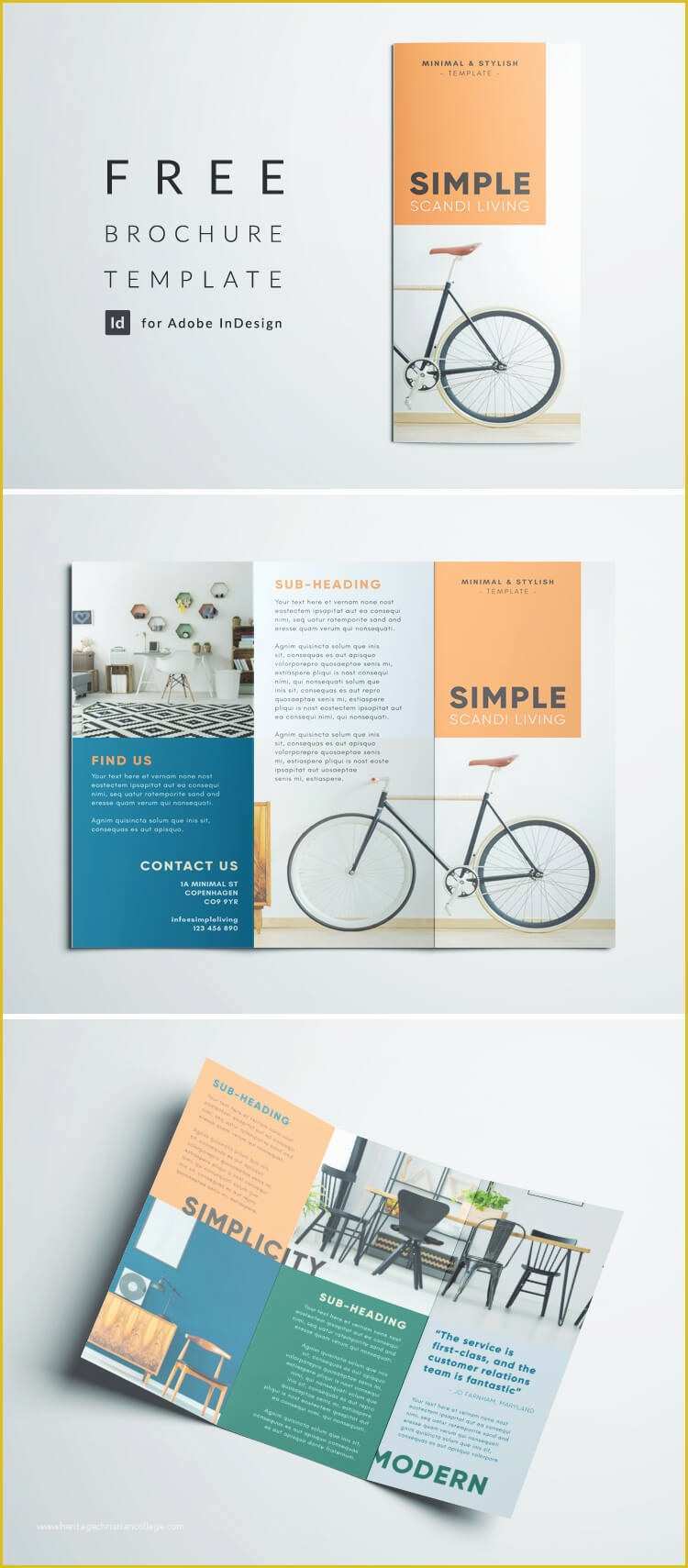 Folder Design Template Free Of Simple Tri Fold Brochure