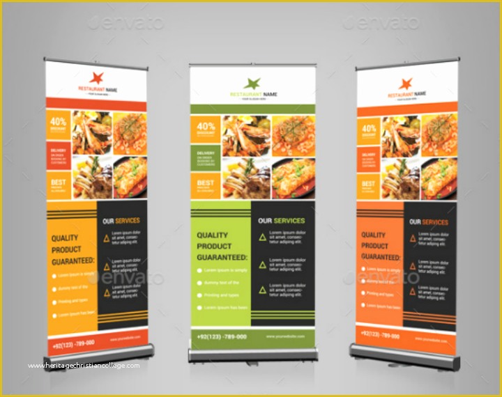 Food Banner Design Template Free Of 19 Best Restaurant Roll Up Banner Template