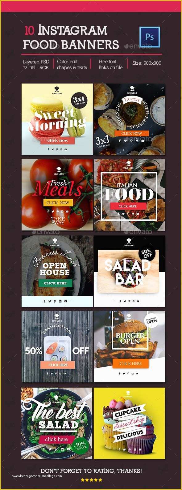 Food Banner Design Template Free Of 91 Best Instagram Banners Images On Pinterest