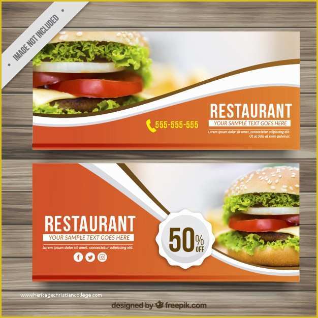 Food Banner Design Template Free Of Delicious Menu Discount Banners Vector