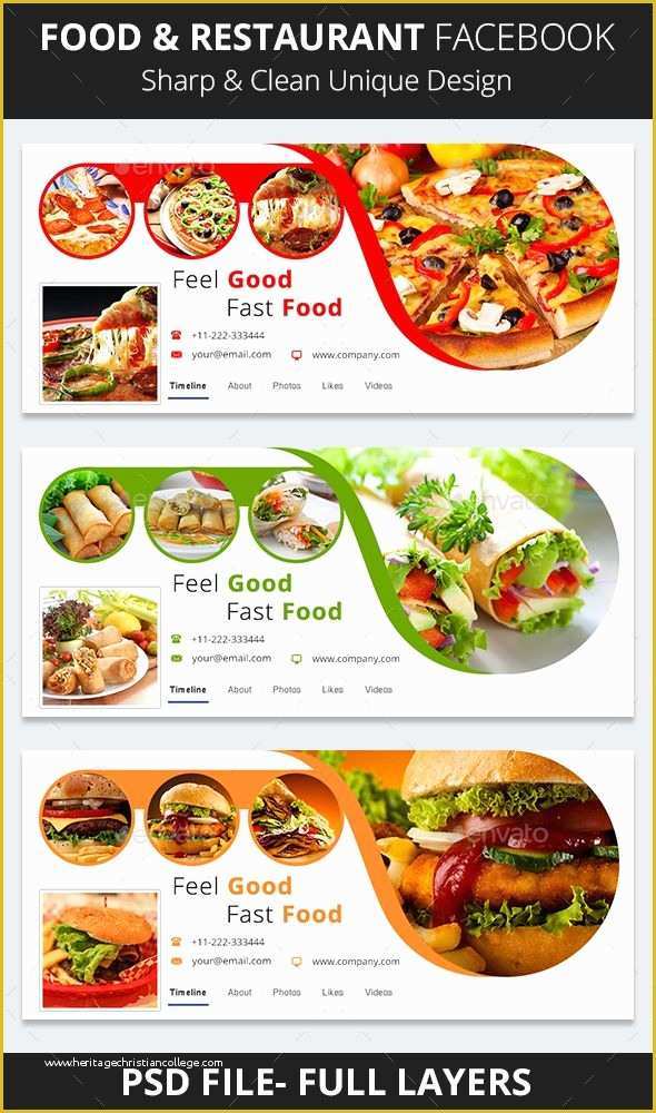 Food Banner Design Template Free Of Food & Restaurant Cover