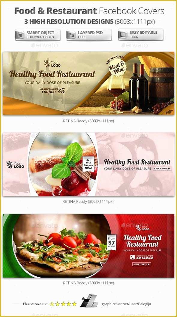 Food Banner Design Template Free Of Multipurpose Food & Restaurant Campaign Covers