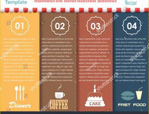 Food Banner Design Template Free Of Numbered Information Food Template Banner Vintage Pattern