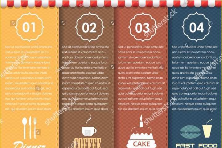 Food Banner Design Template Free Of Numbered Information Food Template Banner Vintage Pattern