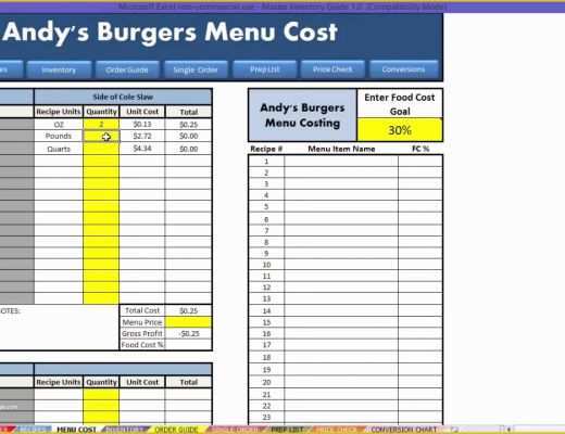 Food Costing Template Free Download Of Cost Calculator Excel Template Calculate Annual Costs