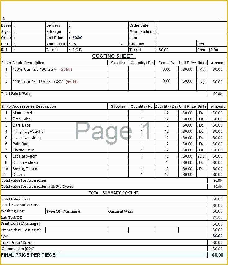 Food Costing Template Free Download Of Costing Template Excel Free Recipe Cost Calculator Food