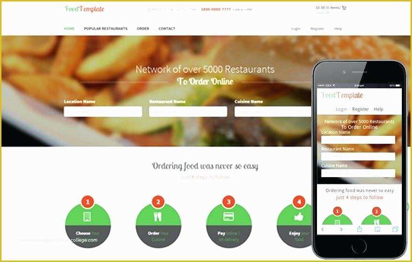 Food Delivery Website Templates Free Download Of Food Template A Restaurant Flat Bootstrap Responsive Web