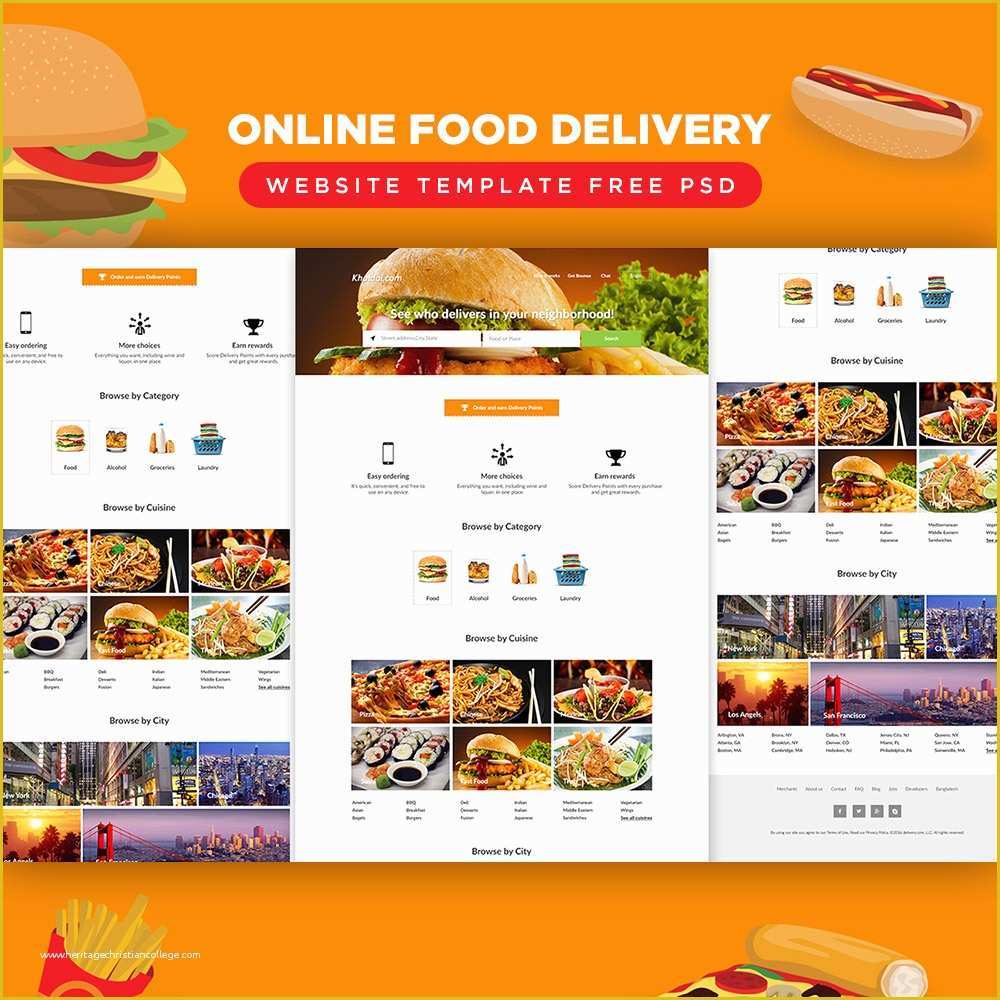 Food Delivery Website Templates Free Download Of Line Food Delivery Website Template Free Psd Download