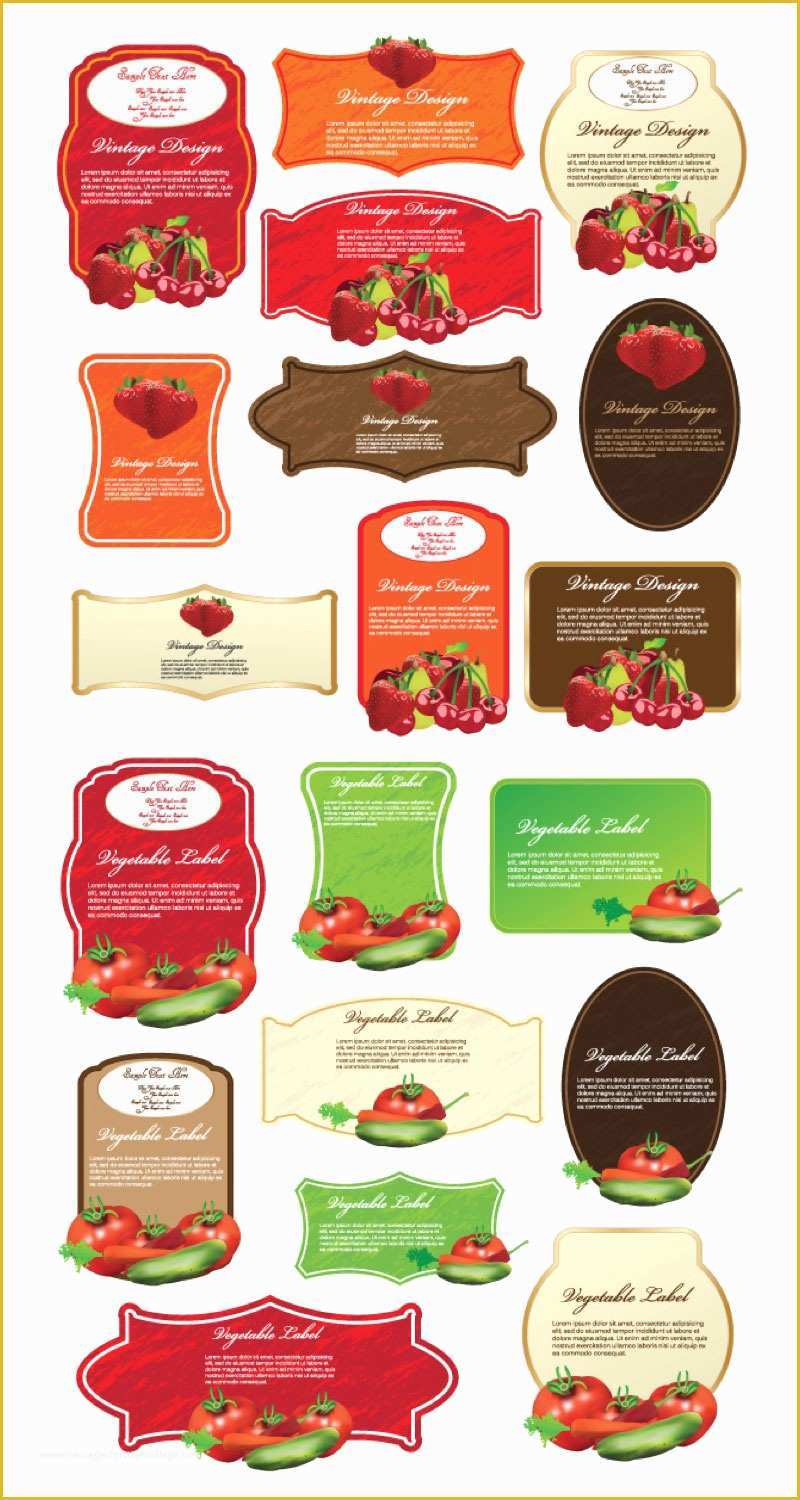 Food Label Design Template Free Of 8 Food Label Vector Free Food Label Design Food