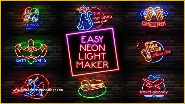 Food Menu Slideshow after Effects Template Free Download Of Easy Neon Lights Maker by Pressrender