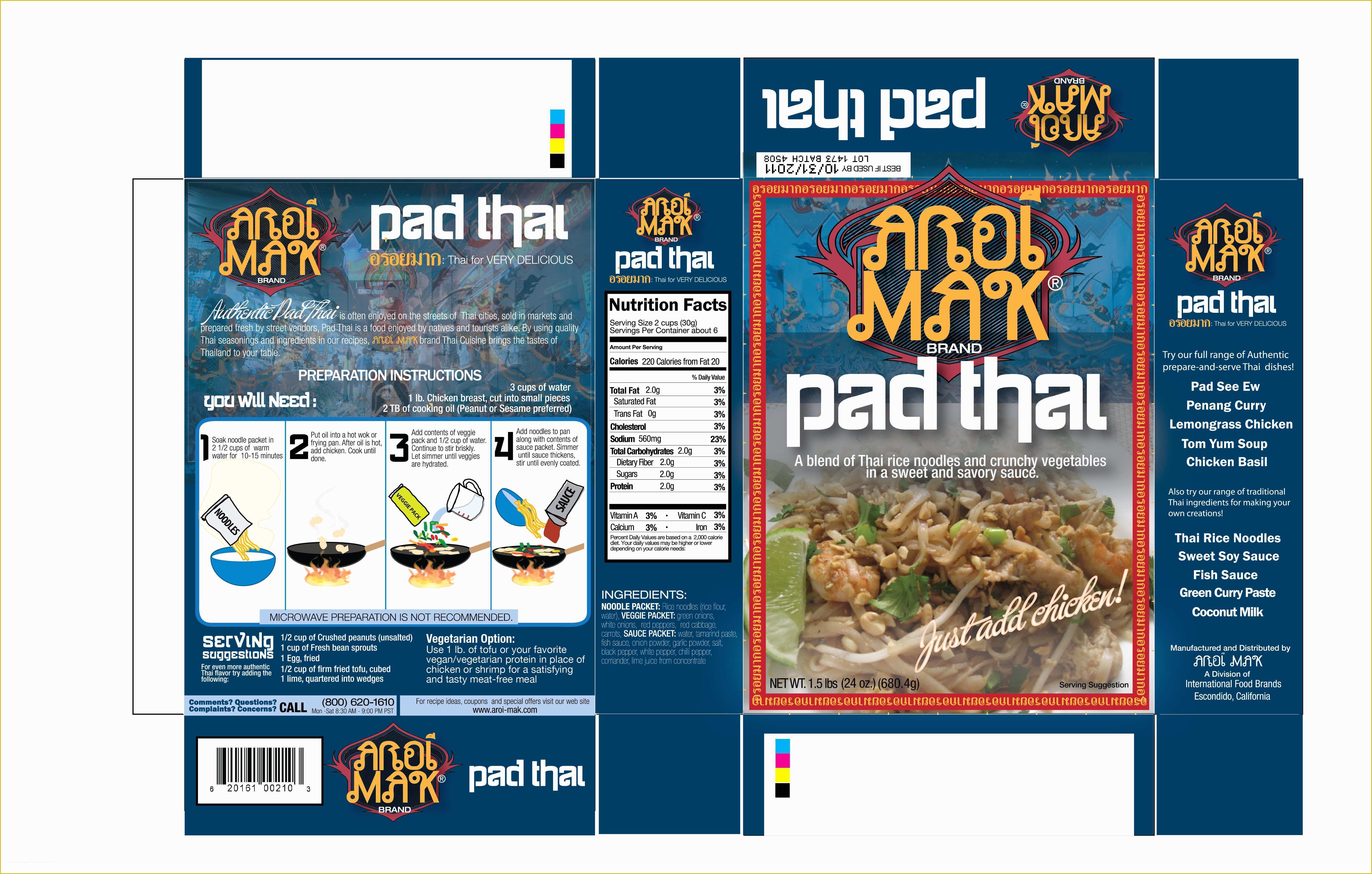 Food Packaging Design Templates Free Of Aroi Mak Thai Food Package Design