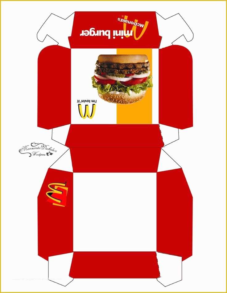 Food Packaging Design Templates Free Of Burger Box Template A553d000d B5139a87d B9