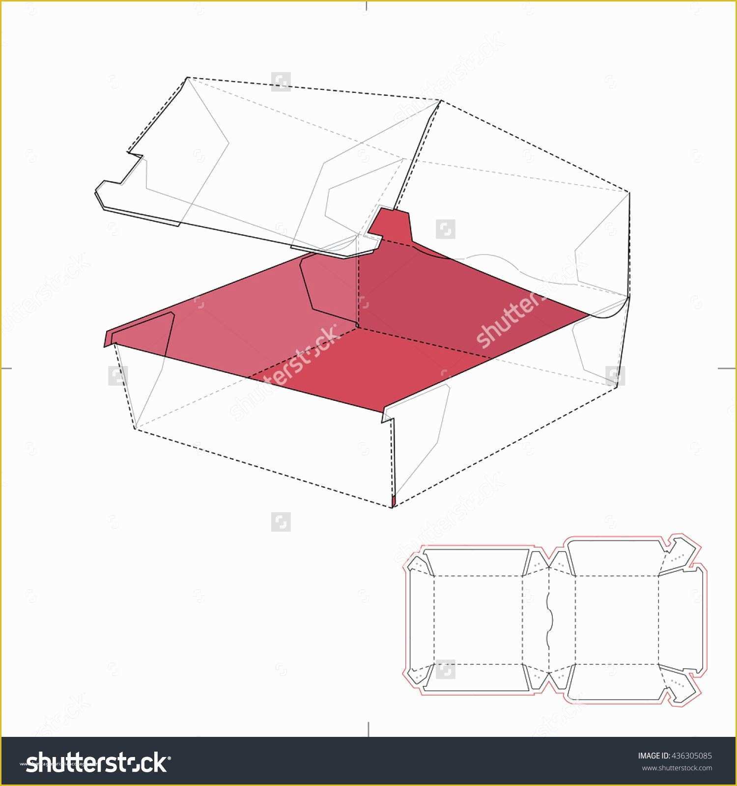 Food Packaging Design Templates Free Of Fast Food Sandwich Burger Box with Die Line Template Stock