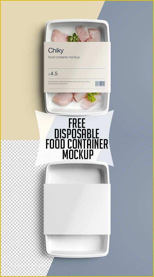 Food Packaging Design Templates Free Of Free Disposable Food Container Mockup