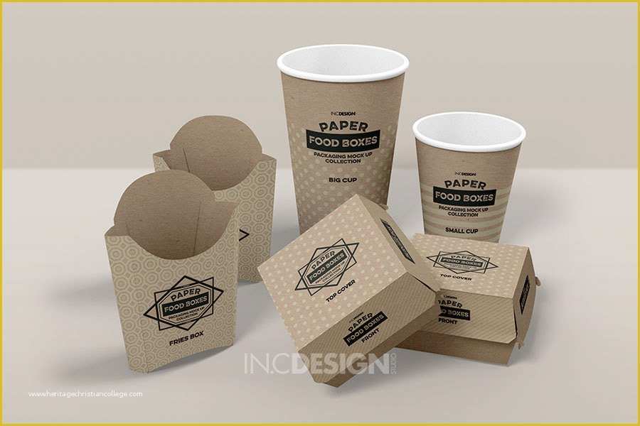 Food Packaging Design Templates Free Of Updated Free Fast Food Mockup Sample On Behance